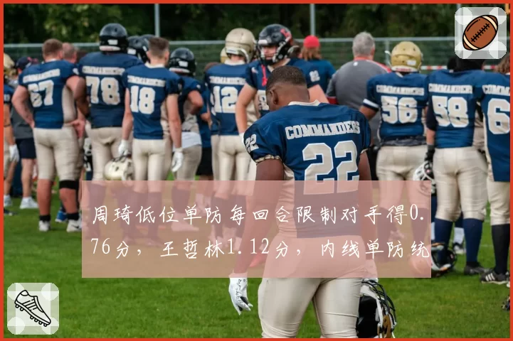 周琦低位单防每回合限制对手得0.76分，王哲林1.12分，内线单防统治力悬殊
